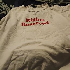 White forever 21 rights reserved shirt